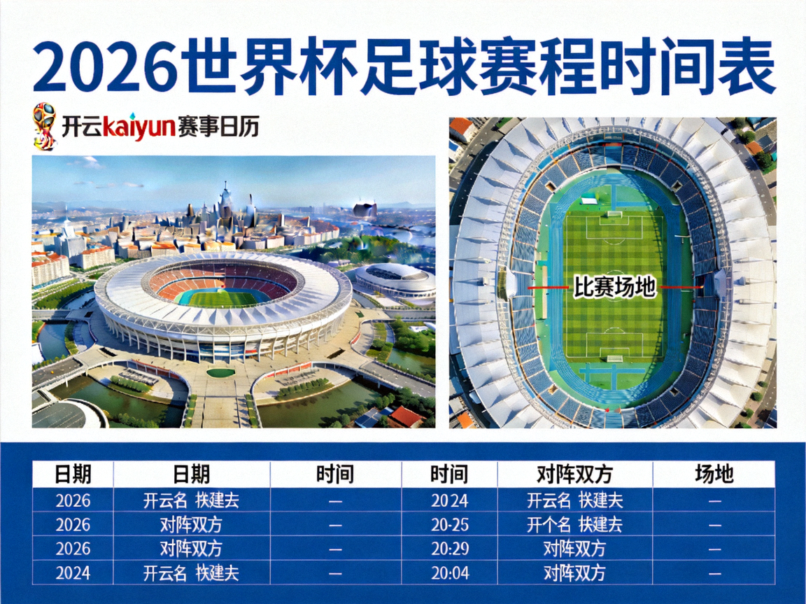 2026世界杯足球赛程时间表，主办城市鸟瞰与球场俯拍，开云kaiyun赛事日历